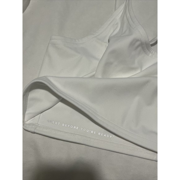 NWT Fourlaps Women’s Poise Longline Fitness Activewear White Sports Bra Sz XL - Picture 5 of 5